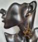 Preview: Earring made from brass, goldplated with coral