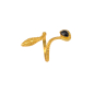 Preview: Ring made from brass, goldplated, black onyx