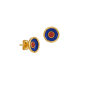 Preview: Earring made from brass, goldplated, enamel, carnelian quarz