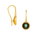 Preview: Earring made from brass, goldplated, enamel, turquoise