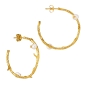 Preview: Earring made from brass, goldplated with pearl