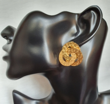 Earring made from brass, goldplated