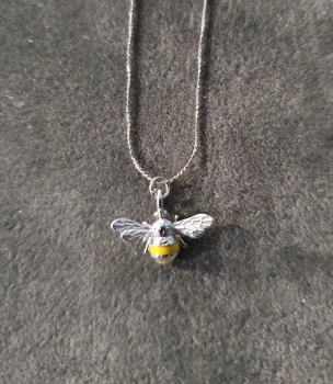Necklace made from brass, silverplated
