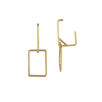 Earring made from brass, goldplated