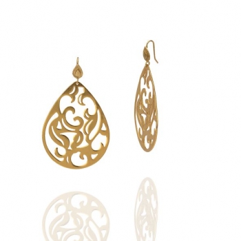 Earring made from brass, goldplated