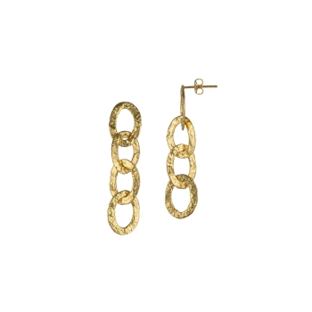 Earring made from brass, goldplated