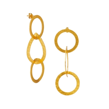 Earring made from brass, goldplated