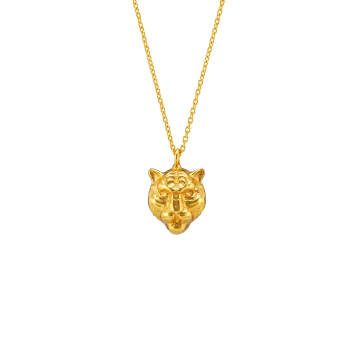 Necklace made from brass, goldplated