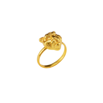 Ring aus Messing, vergoldet