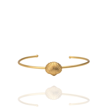 Bangle made from brass, goldplated