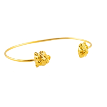 Bracelet made from brass, goldplated