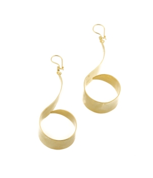 Earring made from brass, goldplated