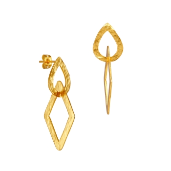 Earring made from brass, goldplated
