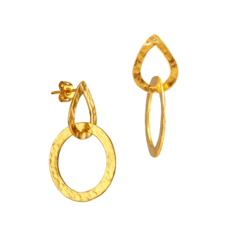 Earring made from brass, goldplated