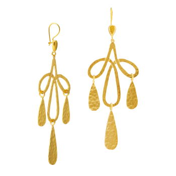 Earring made from brass, goldplated