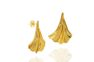 Earring made from brass, goldplated