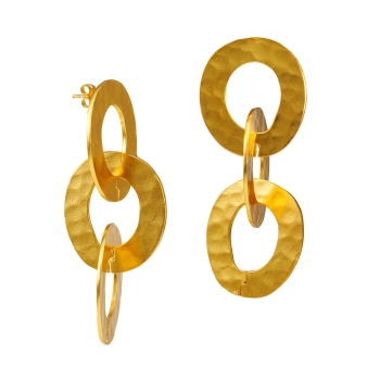 Earring made from brass, goldplated