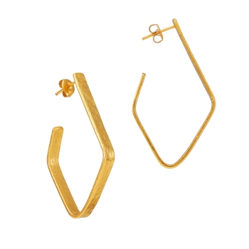 Earring made from brass, goldplated