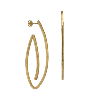 Earring made from brass, goldplated