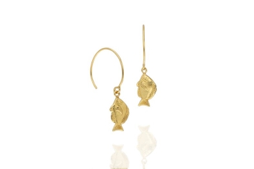 Earring made from brass, goldplated