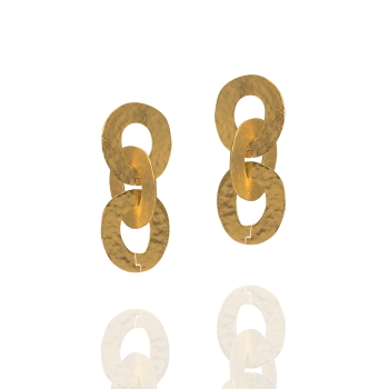 Earring made from brass, goldplated