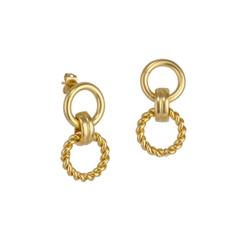 Earring made from brass, goldplated