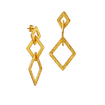 Ohrring aus Messing, vergoldet