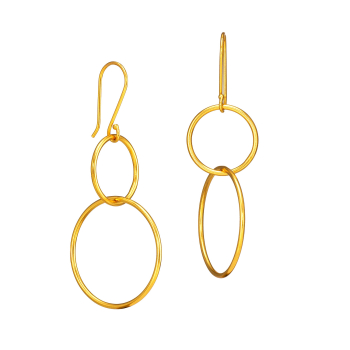 Ohrring aus Messing, vergoldet