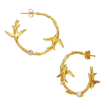 Ohrring aus Messing, vergoldet