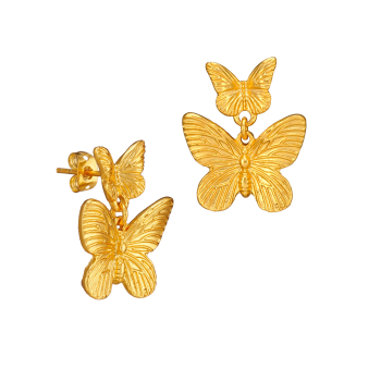 Ohrring aus Messing, vergoldet