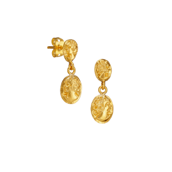 Ohrring aus Messing, vergoldet