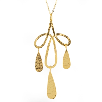 Lange Kette aus Messing vergoldet