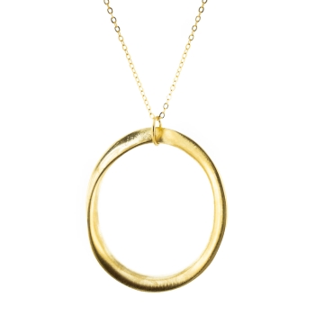 Fashionable necklace, brass goldplated