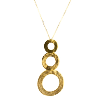 Necklace made from brass, goldplated