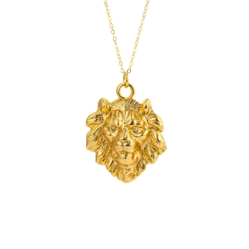 Necklace made from brass, goldplated