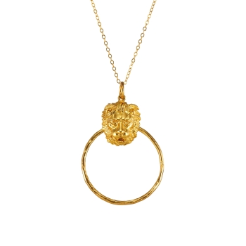 Necklace made from brass, goldplated