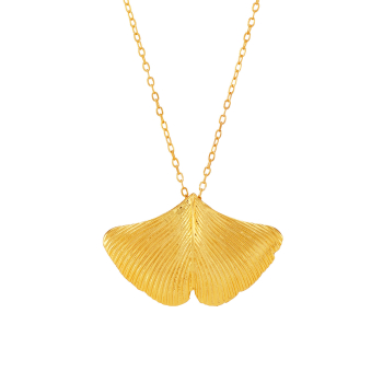 Necklace made from brass, goldplated