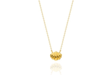 Necklace made from brass, goldplated