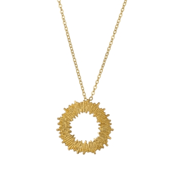 Necklace made from brass, goldplated