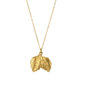 Necklace made from brass, goldplated