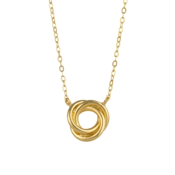 Necklace made from brass, goldplated
