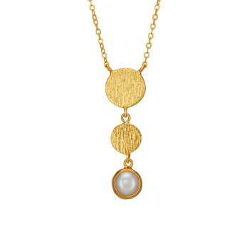 Kette aus Messing, vergoldet, Mini Barockperle