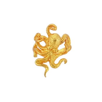 Ring aus Messing, vergoldet