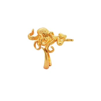 Ring aus Messing, vergoldet