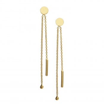 Earring made from brass, goldplated