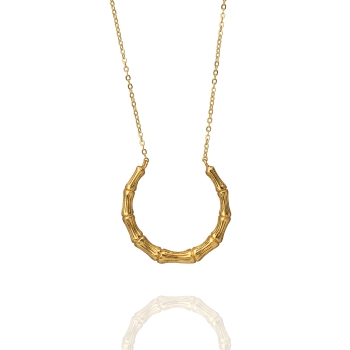 Necklace made from brass, goldplated
