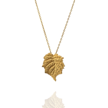 Necklace made from brass, goldplated