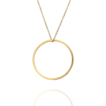 Necklace made from brass, goldplated