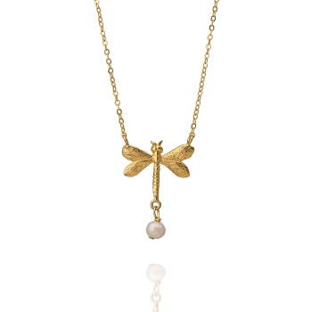 Kette aus Messing, vergoldet, Perlchen