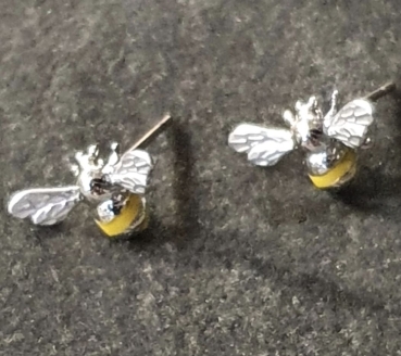 Earring made from brass, silver plated